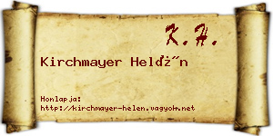 Kirchmayer Helén névjegykártya