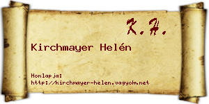 Kirchmayer Helén névjegykártya